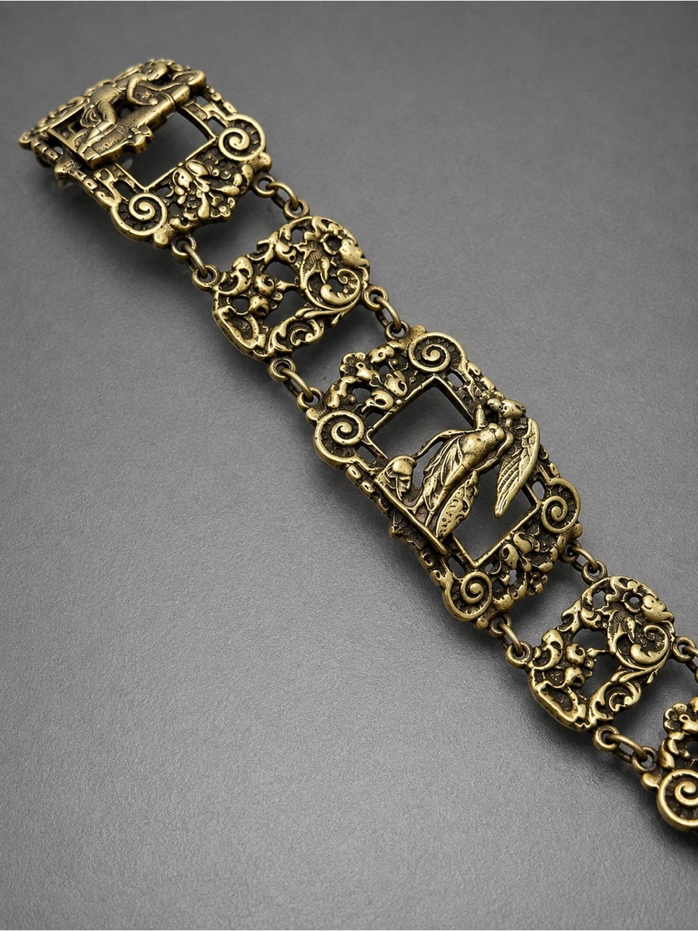 Antique Art Nouveau Bracelet Italy #490br